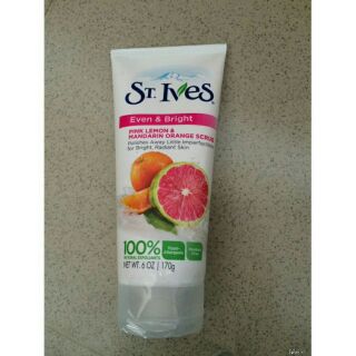SỮA RỬA MẶT TẨY TẾ BÀO CHẾT, SÁNG DA ST.IVES EVEN & BRIGHT PINK LEMON & MANDARIN ORANGE SCRUB