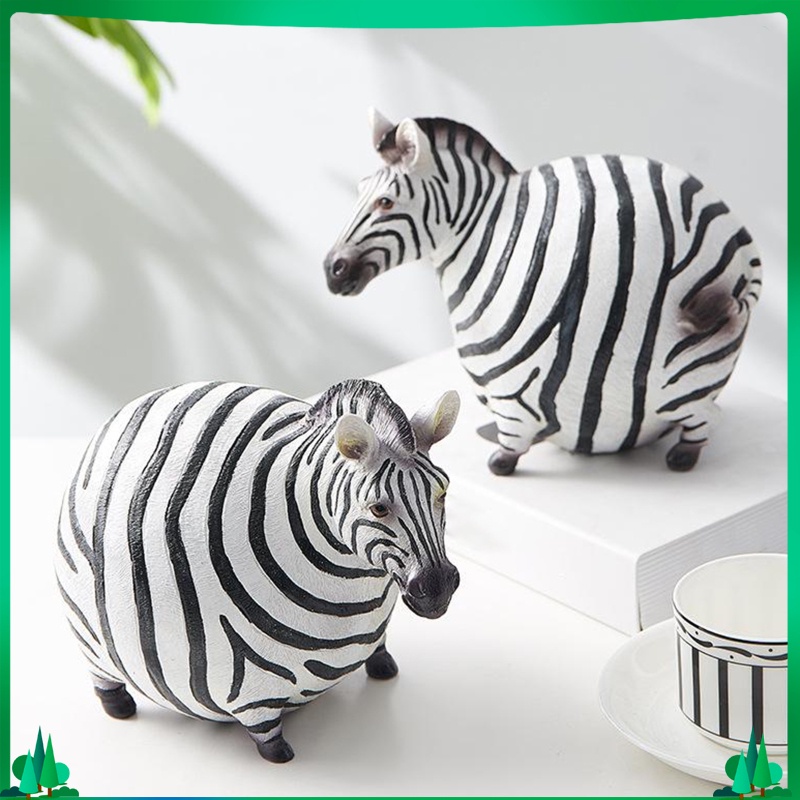 Small Animals Zebra Wildlife Animal Figurine Zoo Figure Resin Playset Toys for Boys and Girls 3-8 Years Old