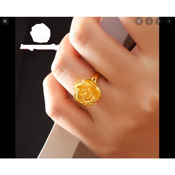 Nhẫn hoa nai nhỏ mã 11 mạ vàng cao cấp