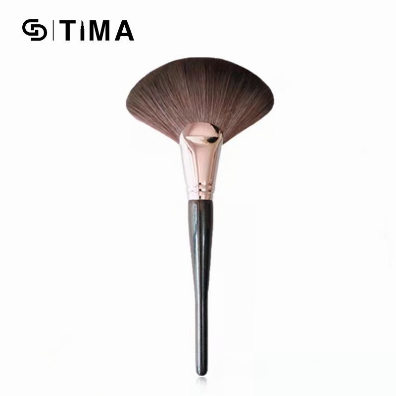 Cọ đánh phấn bắt sáng Gdtima hình cánh quạt đơn sắc bằng nhựa resin mềm không dính