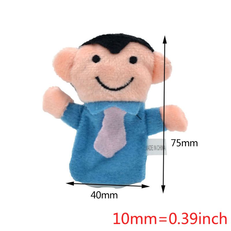 Set 6 con rối đeo ngón tay hình gia đình dễ thương