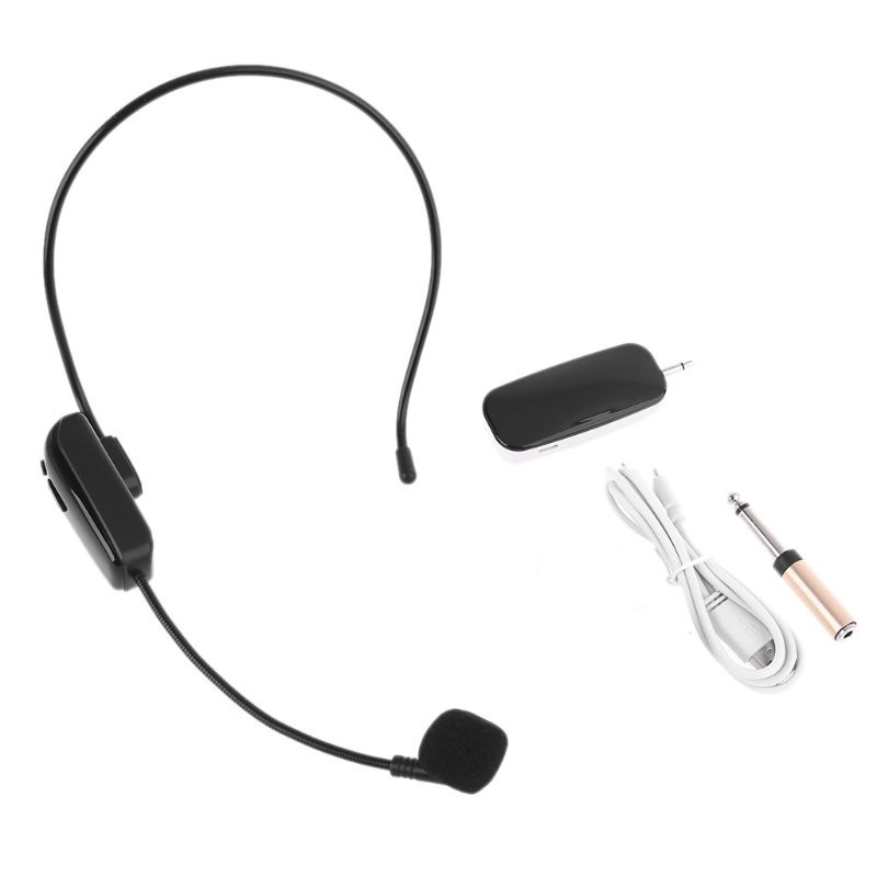 Micro trợ giảng không dây, mic đeo tai cho loa kéo, loa trợ giảng, amly kết nối UHF 2.4ghz