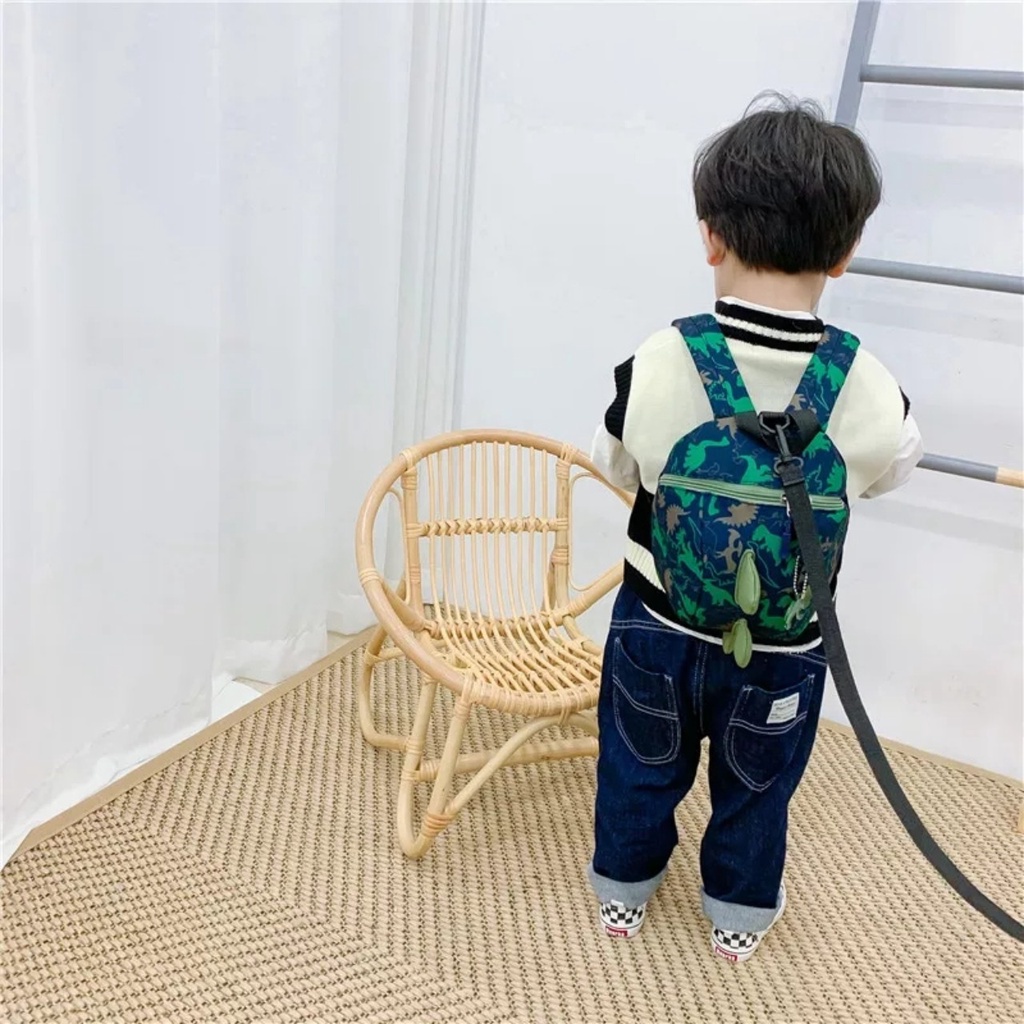 Balo Khủng Long Có Dây Chống Lạc Cho Bé Siêu CooL