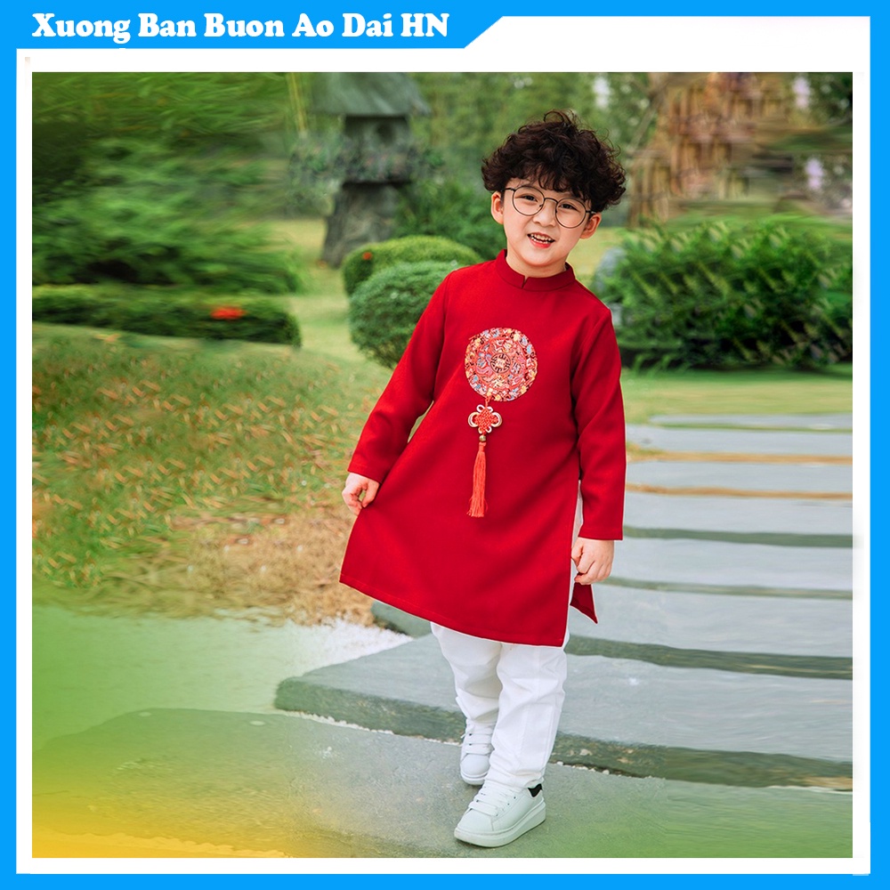 Áo Dài Bé Trai ,ao dai tet hang thiet ke op nguc
