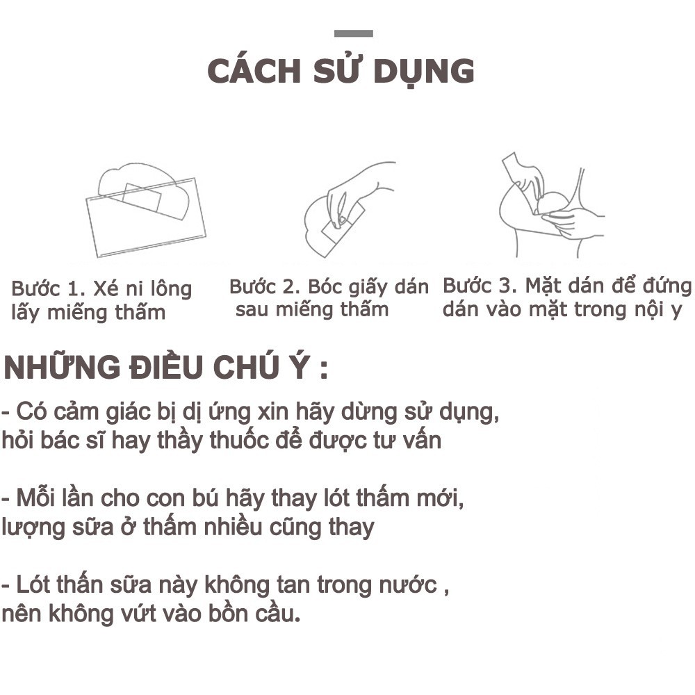 Hộp 108 miếng lót thấm sữa Mẹ 3D siêu mỏng mềm mịn dùng 1 lần Kichilachi