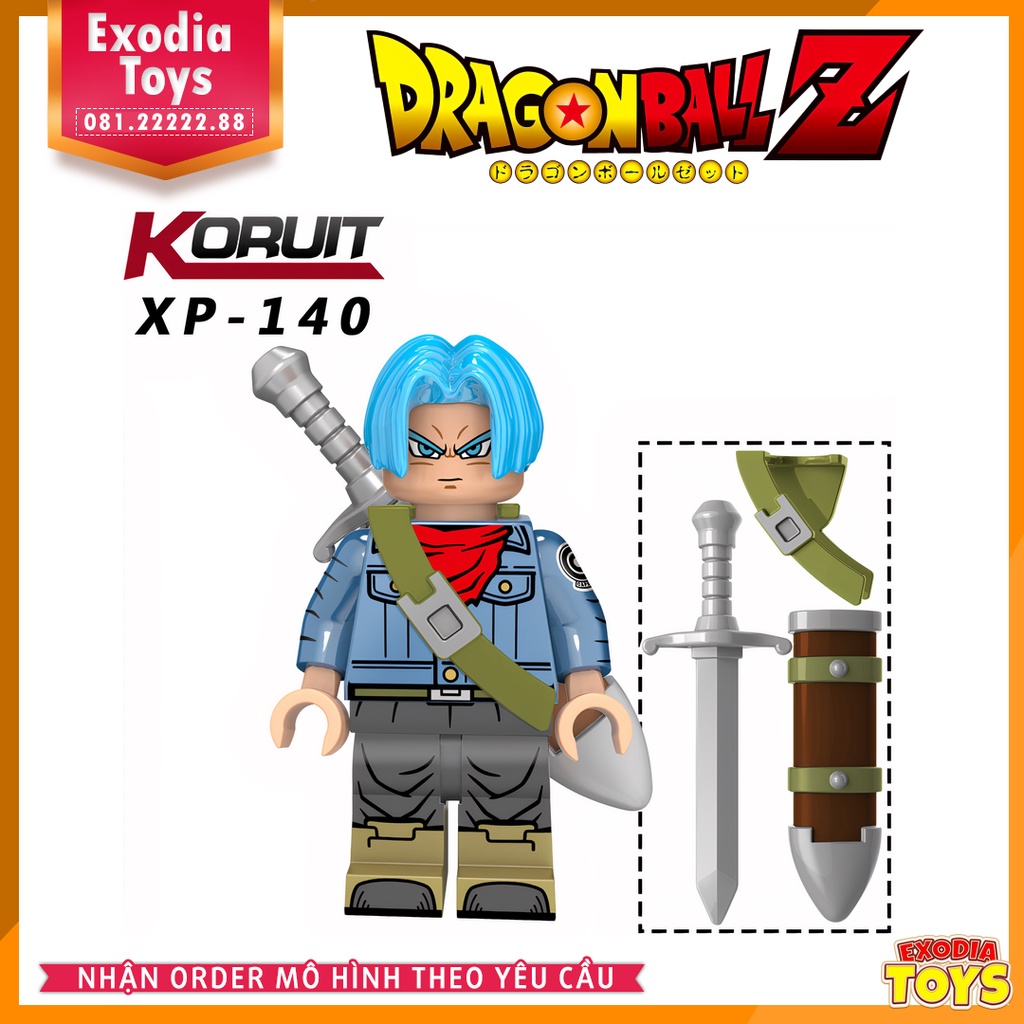 Xếp hình Minifigure Dragon Ball Nhân vật Trunks 7 viên ngọc rồng - Đồ Chơi Lắp Ghép Sáng Tạo - KORUIT KT1020