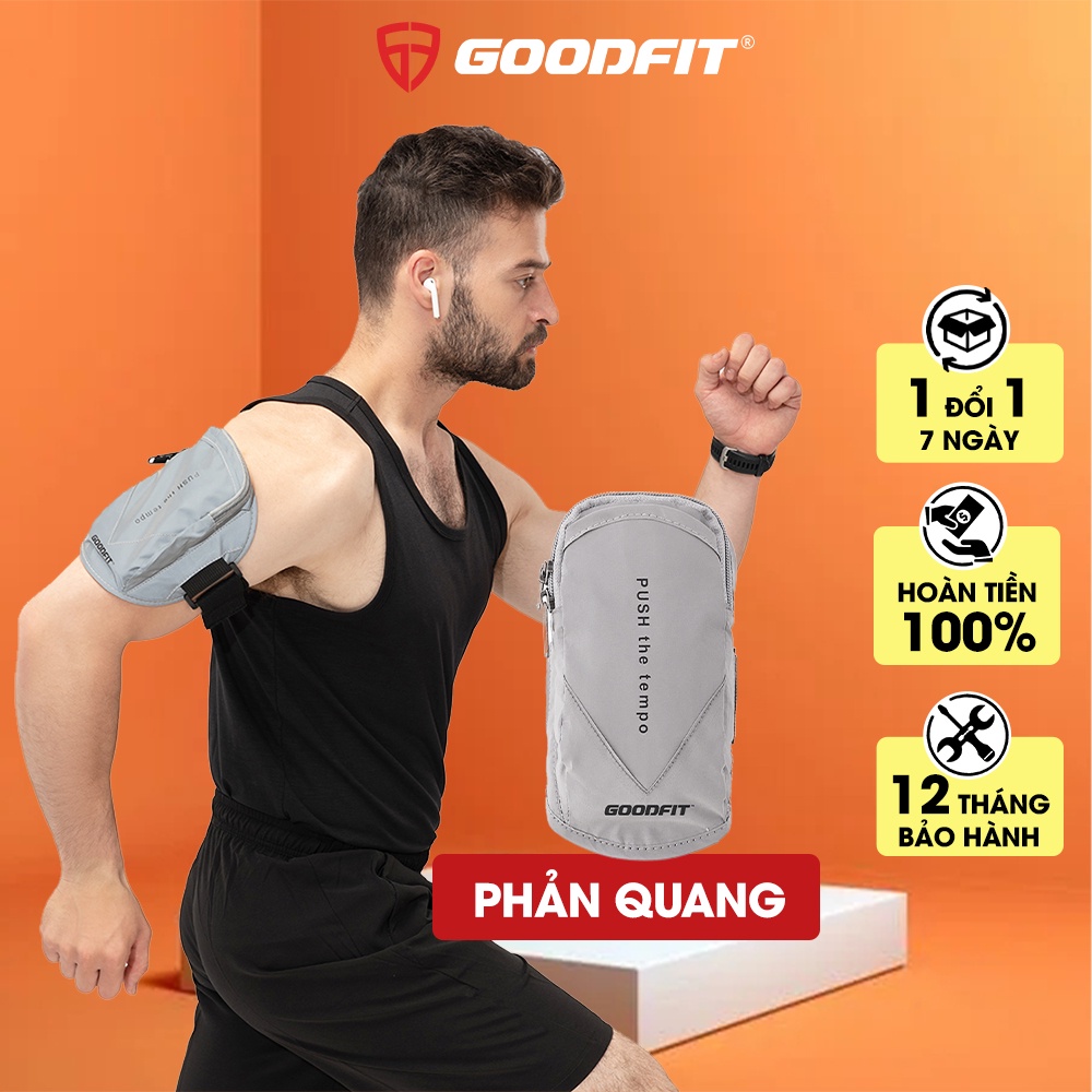 Đai đeo chạy bộ, túi đựng điện thoại đeo tay chạy bộ GoodFit chống nước, phản quang GF201RA