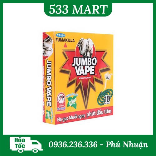 Nhang Muỗi Jumbo Vape Hương Lài/ Ít khói hộp 10 khoanh 120g