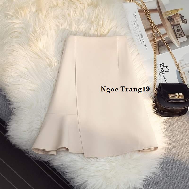 chân váy chữ A phối xòe chất tuyết mưa cao cấp