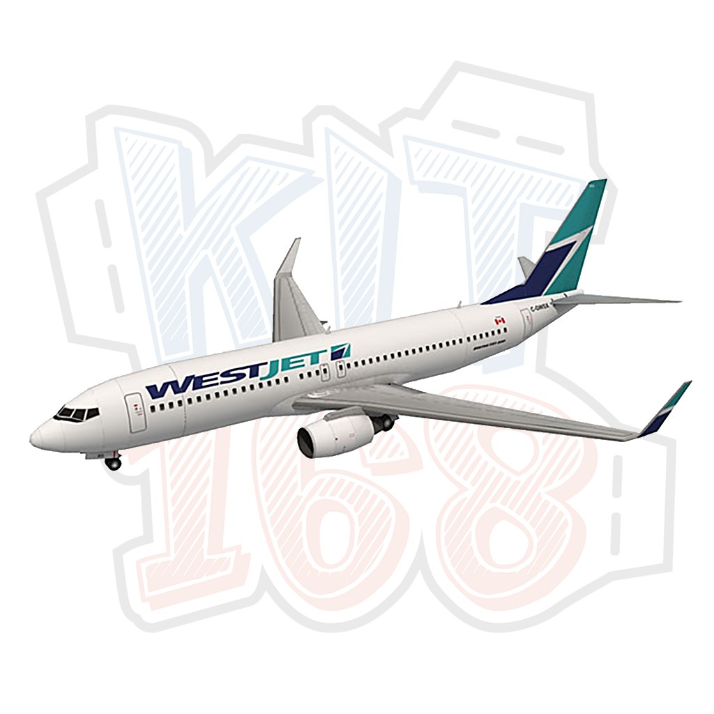 Mô hình giấy Máy bay WestJet Boeing 737-800