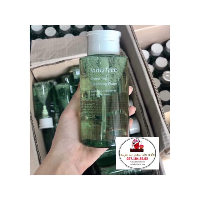 (100%Auth)Nước Tẩy Trang Cho Da Dầu Mụn Innisfree Green Tea Cleansing Water 300ml