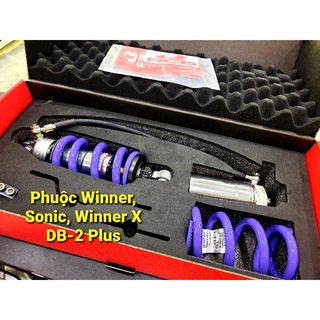 [ Dòng DB-2+ Line ] Phuộc RCB Winner, WinnerX, Sonic, RS150R, ... Cao 229mm Lò Xo TÍM Ty Vàng Chính Hãng RCB