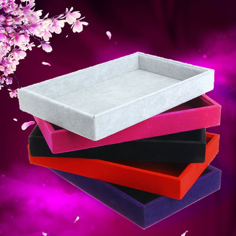 Khay đựng trang sức bằng vải nhung có thể xếp chồng lên nhau tiện dụng chất lượng cao