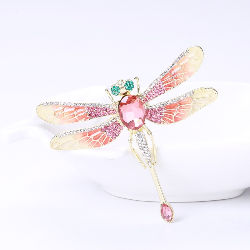 Ghim Cài Áo Hình Chuồn Chuồn Đính Đá Thời Trang Âu Mỹ Cho Nữ