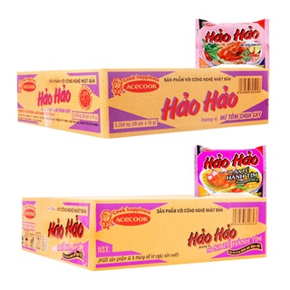 Thùng 30 gói mì Hảo Hảo tôm chua cay, Sa tế hành