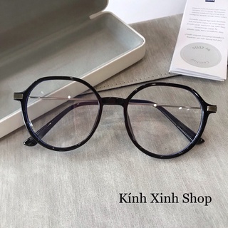 Kính Mắt Tròn Gọng Kim Loại Tăm Ulzzang Hàn Quốc