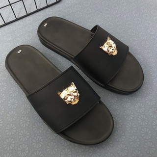 Dép Nam - Dép Nam Quai Ngang hổ kim loại - đế cao su siêu êm, siêu bền, không thấm nước - chống hôi chân