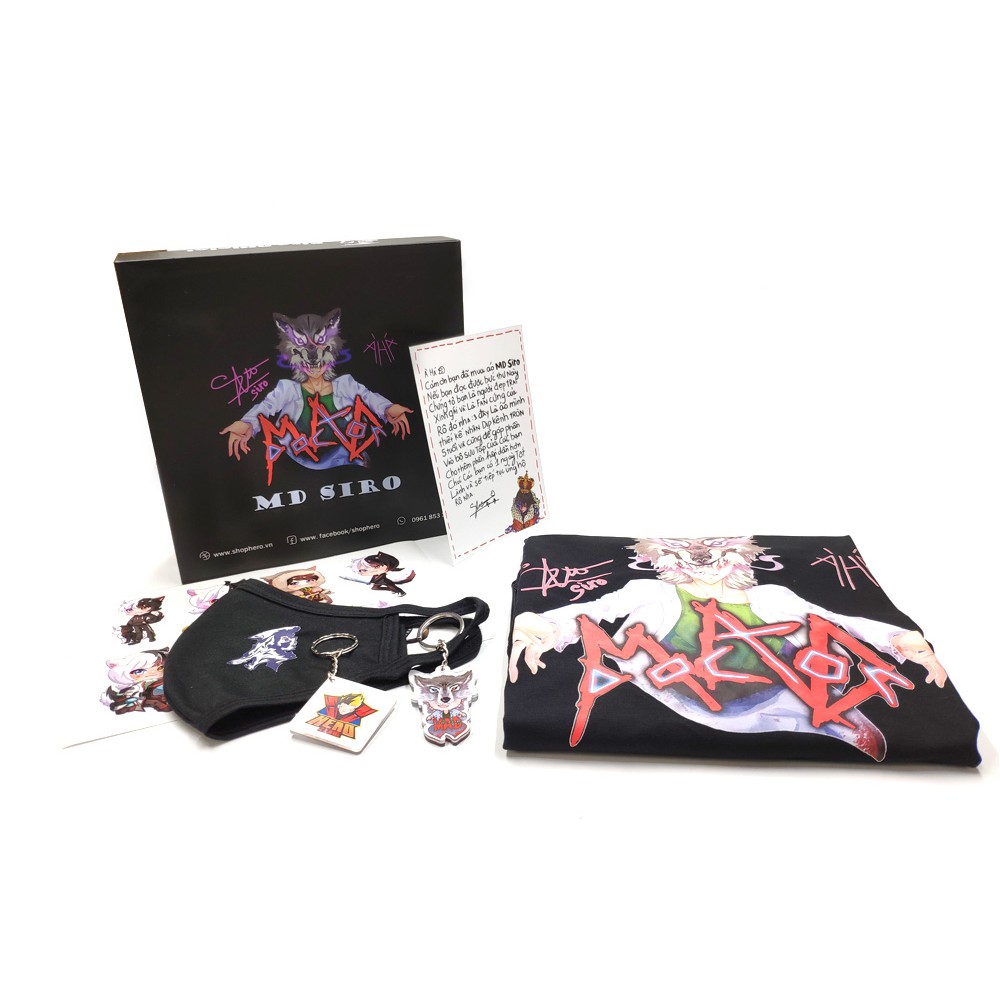 Bộ sản phẩm Áo MD Siro kèm khẩu trang, móc khóa, sticker siro | BigBuy360 - bigbuy360.vn