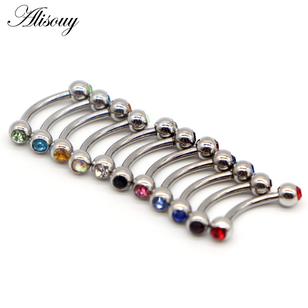 Alisouy 1 Khuyên Xỏ Cơ Thể / Lông Mày / Môi Bằng Thép 316l Cho Nam / Nữ