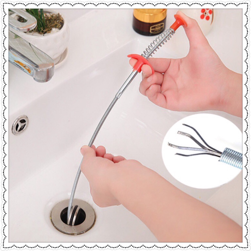 Cây gắp rác thông cống siêu tiện lợi que móc rác thần thánh thông tắc bồn cầu 90cm