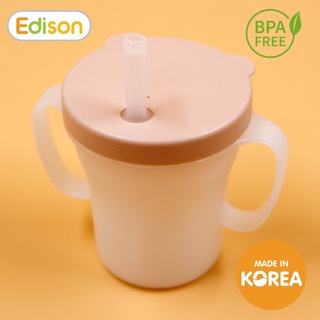 Cốc tập uống 3 giai đoạn Edison Hàn Quốc có ống hút chống rò rỉ và tay cầm