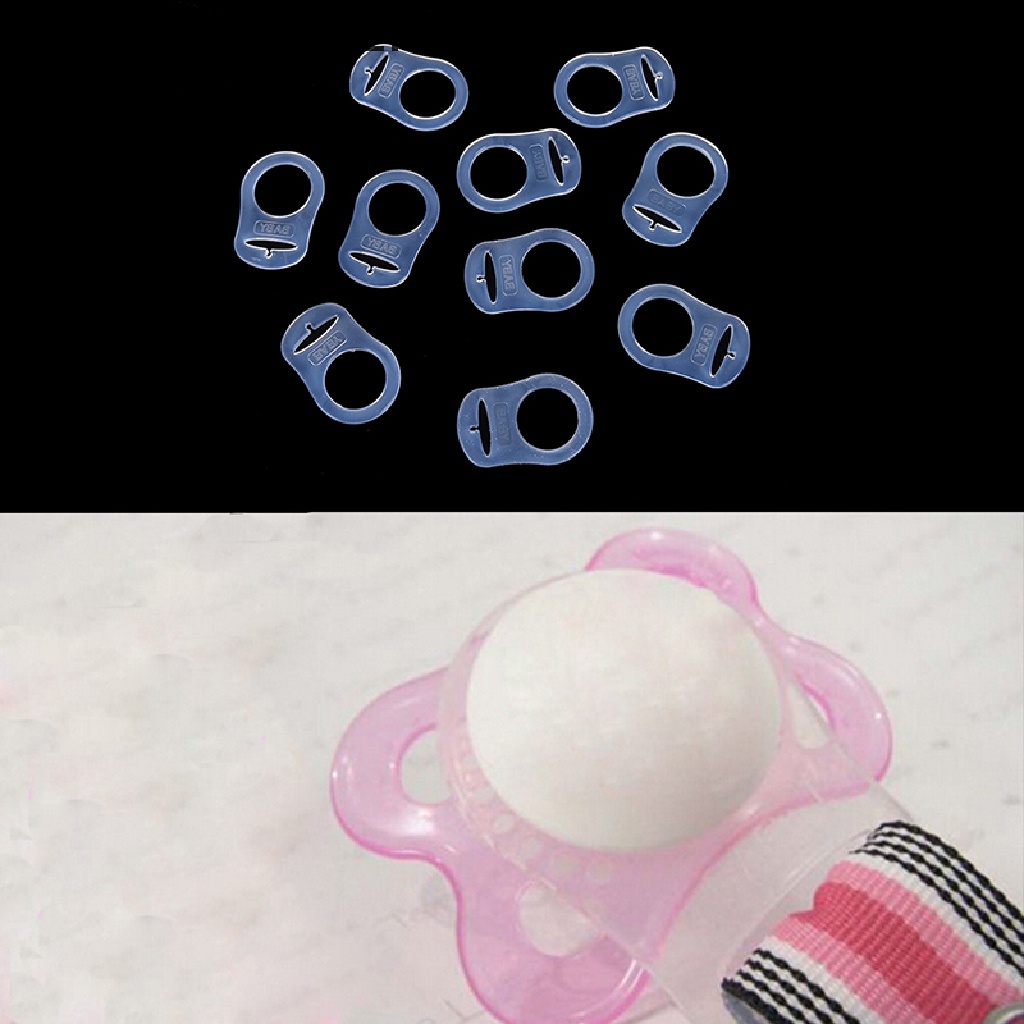 [dreamdreaming2.vn] 10-Pcs-Clear-Silicone-Button-Ring-Dummy-Pacifier-Holder-Clip-Adapter， [VN] | BigBuy360 - bigbuy360.vn