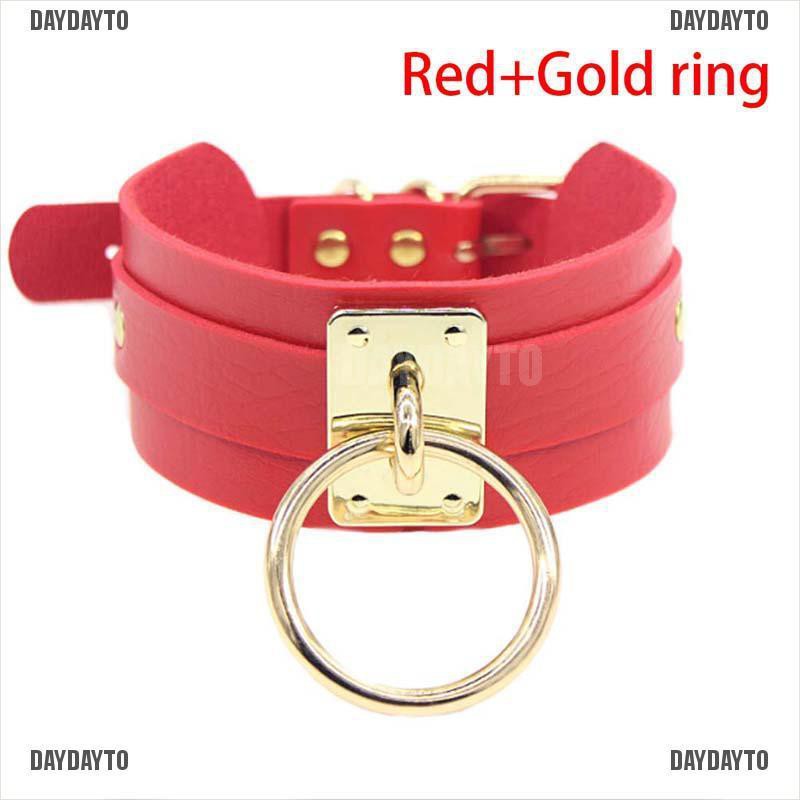 Vòng Cổ Choker Da PU Bản Rộng Phong Cách Gothic Punk Cho Nữ