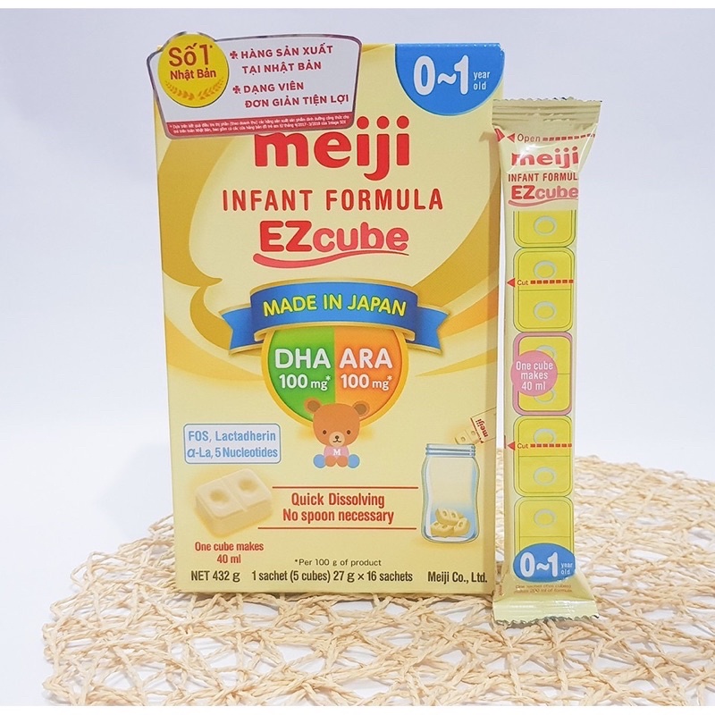 Sữa meiji thanh số 0 432g nhập khẩu date t10/2023