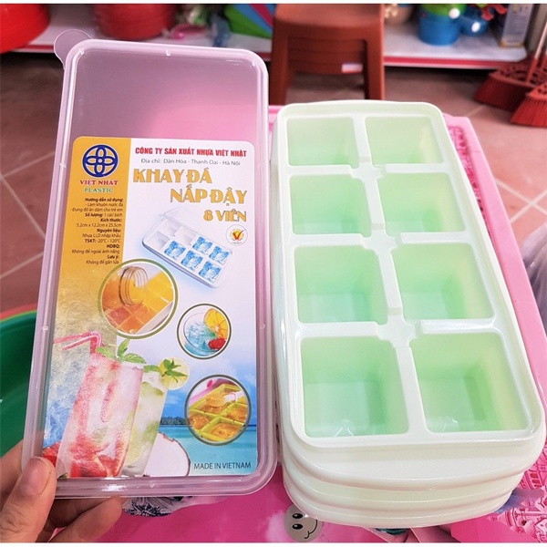 Khay Đá, Khuôn Đá, Khuôn Làm Thạch Nhựa Dẻo Việt Nhật Cao Cấp,Kháng Khuẩn Nhiều Hình Dáng