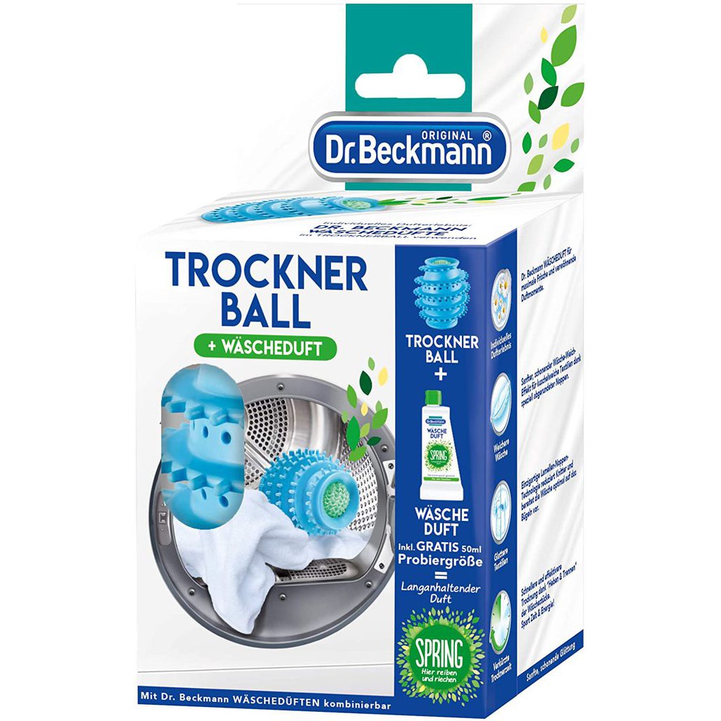 Bóng giặt Dr. Beckmann Trocker Ball Chống Nhăn Làm Sạch Áo Quần