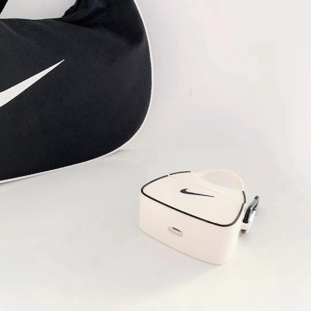 Vỏ Đựng Bảo Vệ Hộp Sạc Tai Nghe Apple Airpods 1/2/pro Hình Túi Nike 3D Chống Rơi Vỡ Chống Va Đập