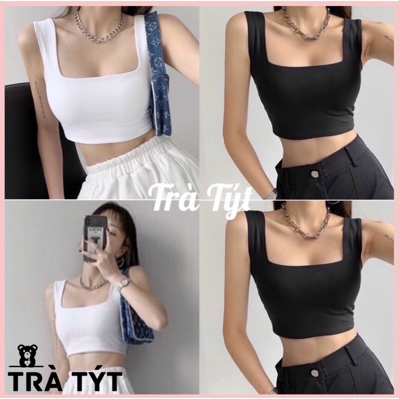 Áo dây croptop cổ vuông