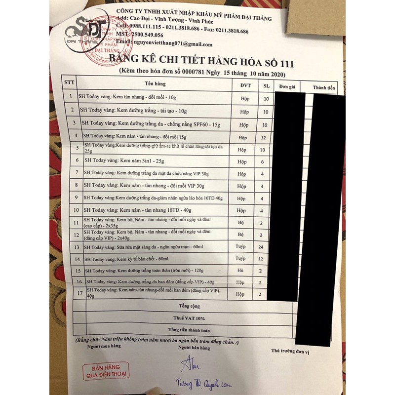 SH Today Kem nám - Tàn Nhang 40g