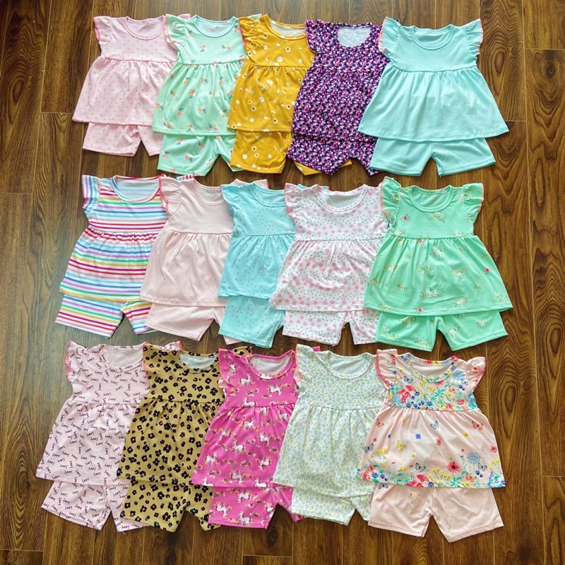 Bộ quần áo cánh tiên cho bé gái - Bộ cho bé chất cotton mềm mát