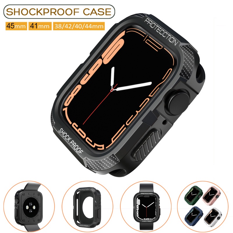 Ốp Bảo Vệ Bằng TPU Mềm Chống Sốc Cho Apple Watch Series 7/SE/6/5/4/3/2/1 45mm 41mm 38mm 40mm 42mm 44mm