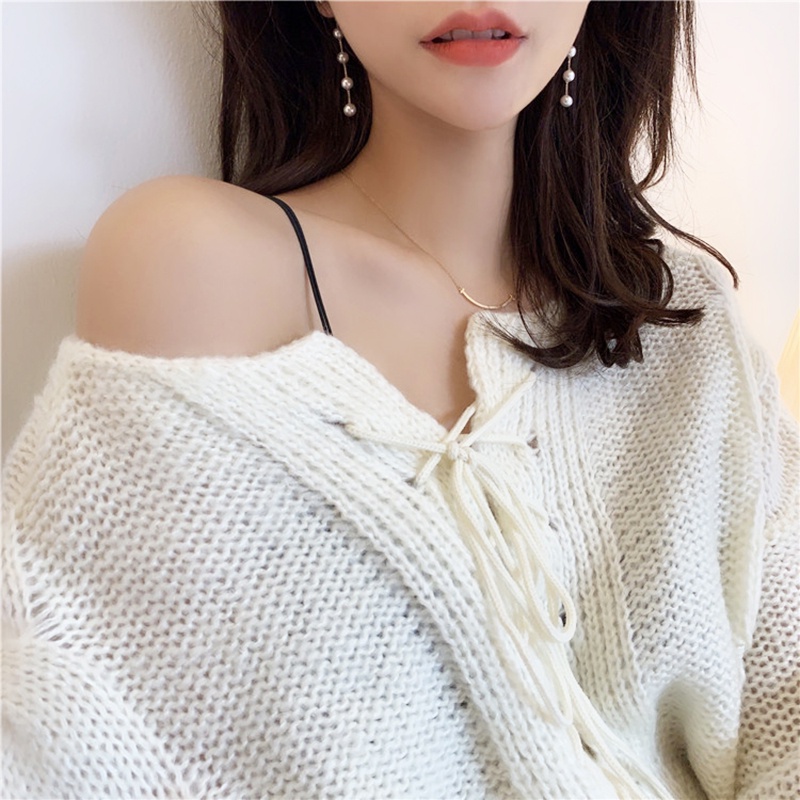 Khuyên Tai Chuỗi Dài Đính Ngọc Trai Nhân Tạo Thanh Lịch Cho Cô Dâu