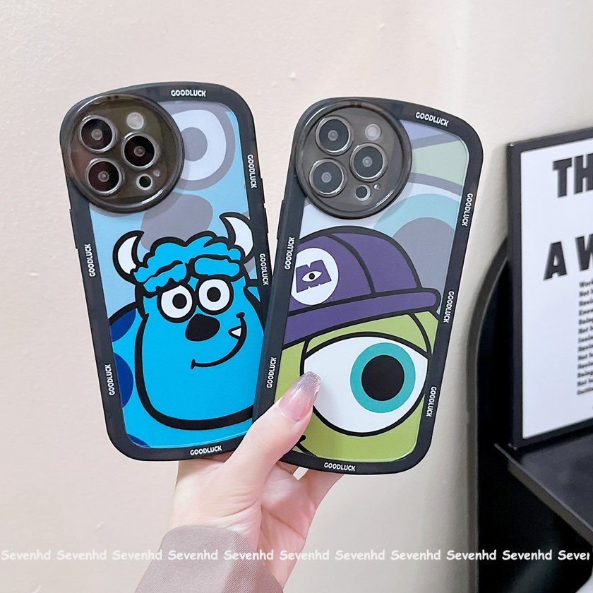 Ốp Điện Thoại Mềm Trong Suốt Họa Tiết Quái Vật Mắt To Cho iPhone 14 13 12 11 Pro Max X XR Xs Max 8 7 Plus SE 2020