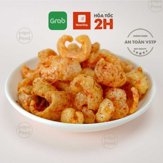 Da heo tỏi ớt chiên giòn, da heo chiên giòn Papa Food 150g Ăn vặt Hà Nội