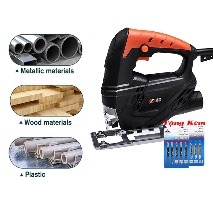 Máy cưa lọng đa năng, cưa gỗ, thạch cao, thép Kèm 10 lưỡi cưa