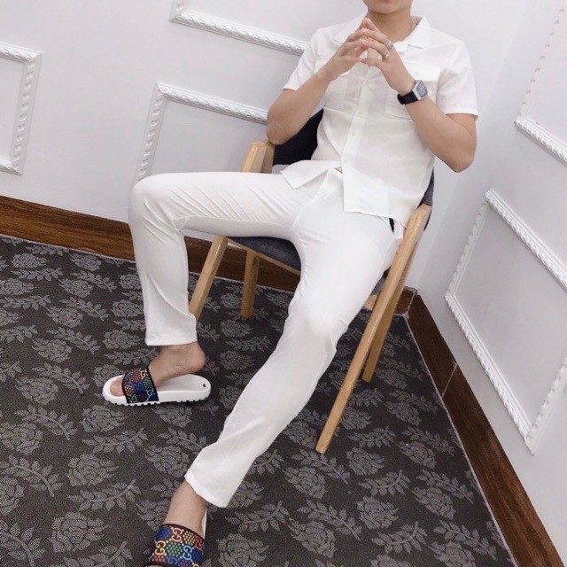 Bộ Đũi Nam, Set Bộ Áo Sơ Mi Đũi Cổ Bẻ và Quần Đũi Dài Cao Cấp Thời Trang Hè 2021 - Đũi 02 | BigBuy360 - bigbuy360.vn