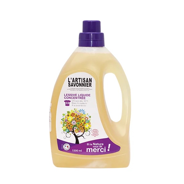 Nước giặt hữu cơ đậm đặc oải hương Artisan Savonnier 1,5L
