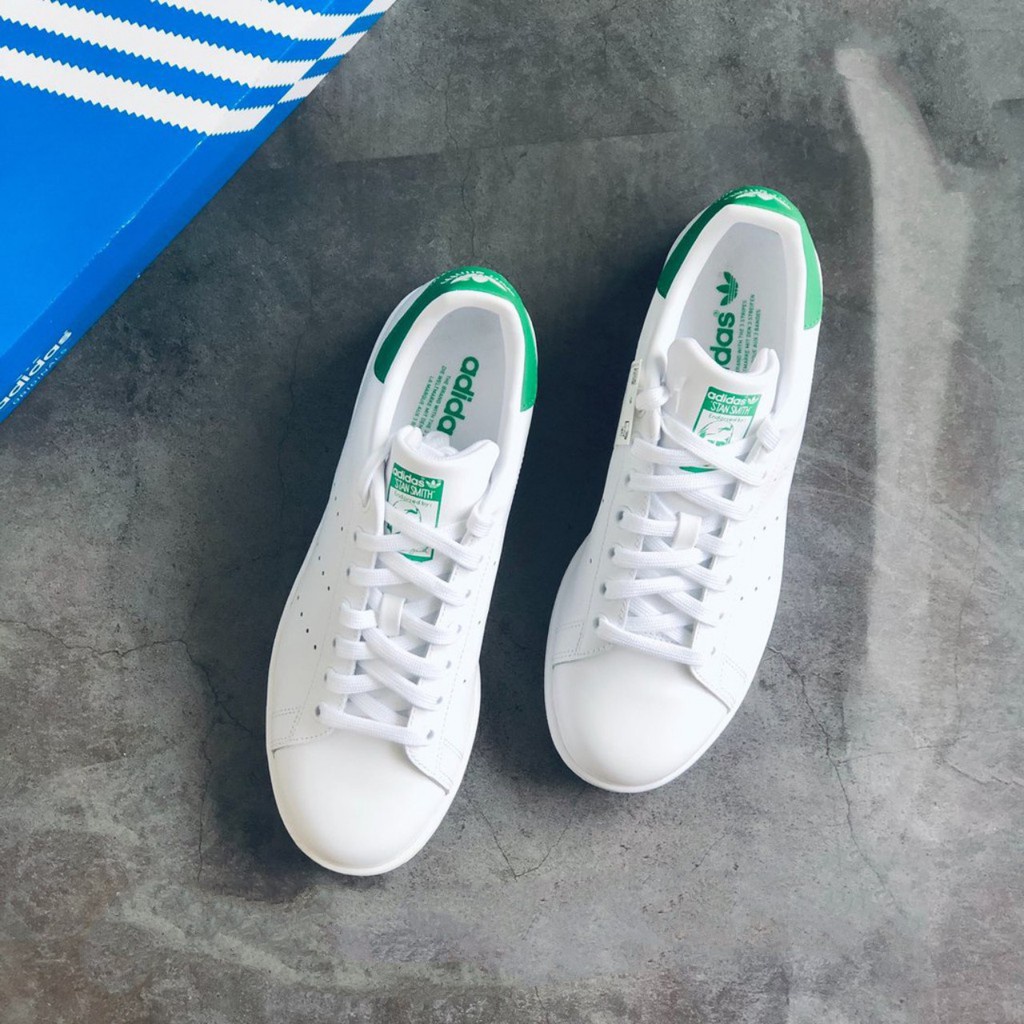 Giày Thể Thao Stan Smith Trắng Gót Xanh Lá thời trang giá rẻ tặng kèm bull box bill