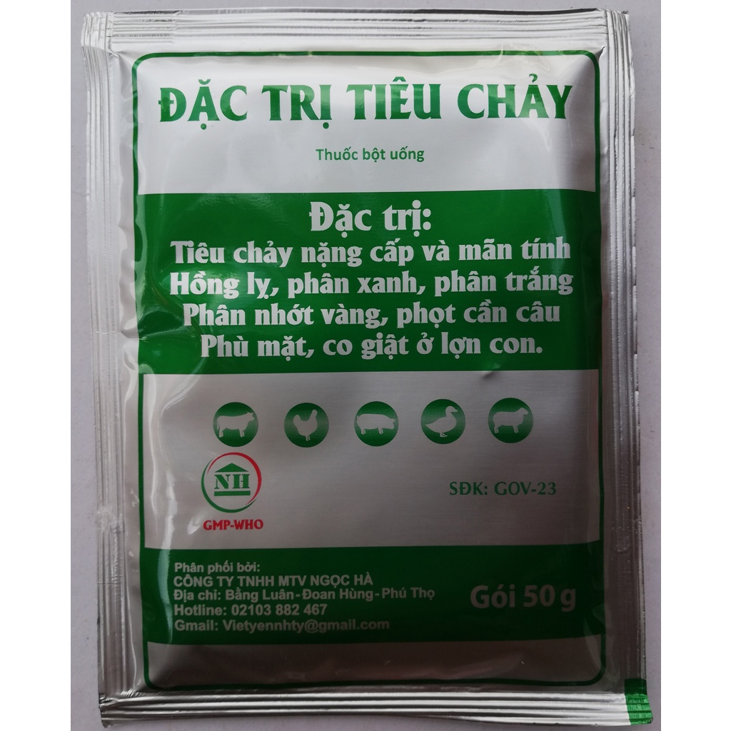 1 gói Colistin 50g Dùng cho gia súc, gia cầm, chó, mèo