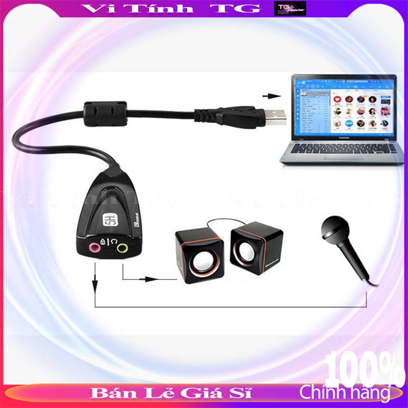 USB RA SOUND CHUYỂN ĐỔI TỪ CỔNG USB RA LOA VI TÍNH TG USBSOUND