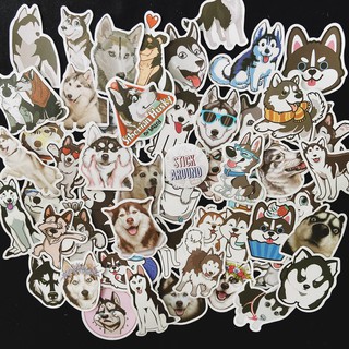 50 Sticker chó husky dog siêu đáng yêu decal hình dán stickaroundvn
