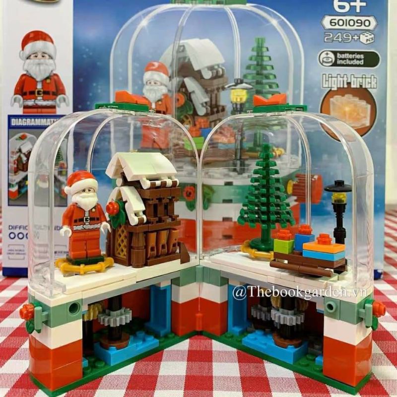 Hộp Phát Sáng- Lắp Ghép Lego Giáng Sinh cho bé Hãng Sembo