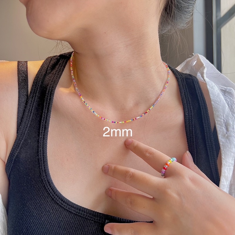 ✿ Vòng cổ màu mè ☺Dây chuyền hạt cườm Ciwu ✿