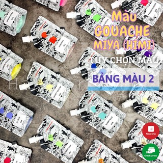 Màu Gouache MIYA ( HIMI ) - Màu lẻ tùy chọn dạng túi 100ml - Bảng 2