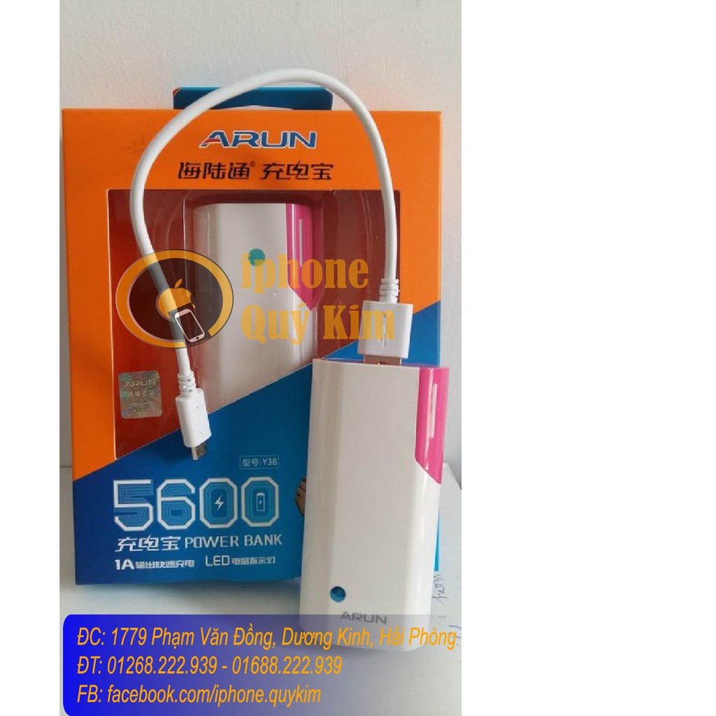 Sạc Dự Phòng ARUN 5600 mAh chính hãng