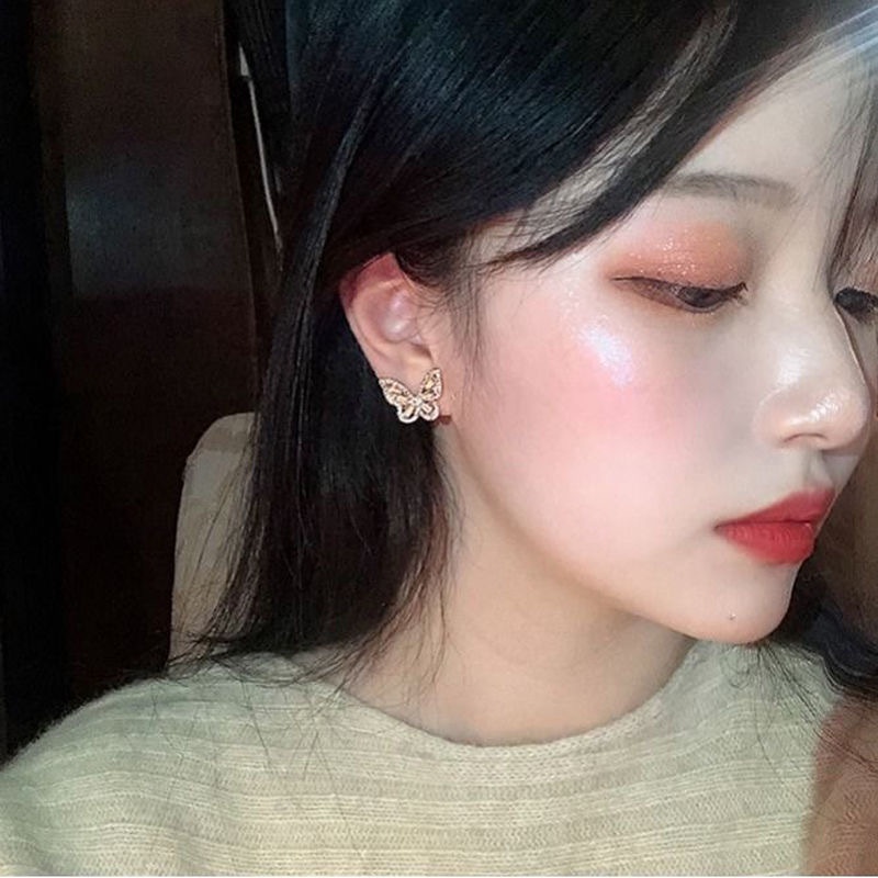 Khuyên tai bướm đá sáng party siêu đẹp BĐ130